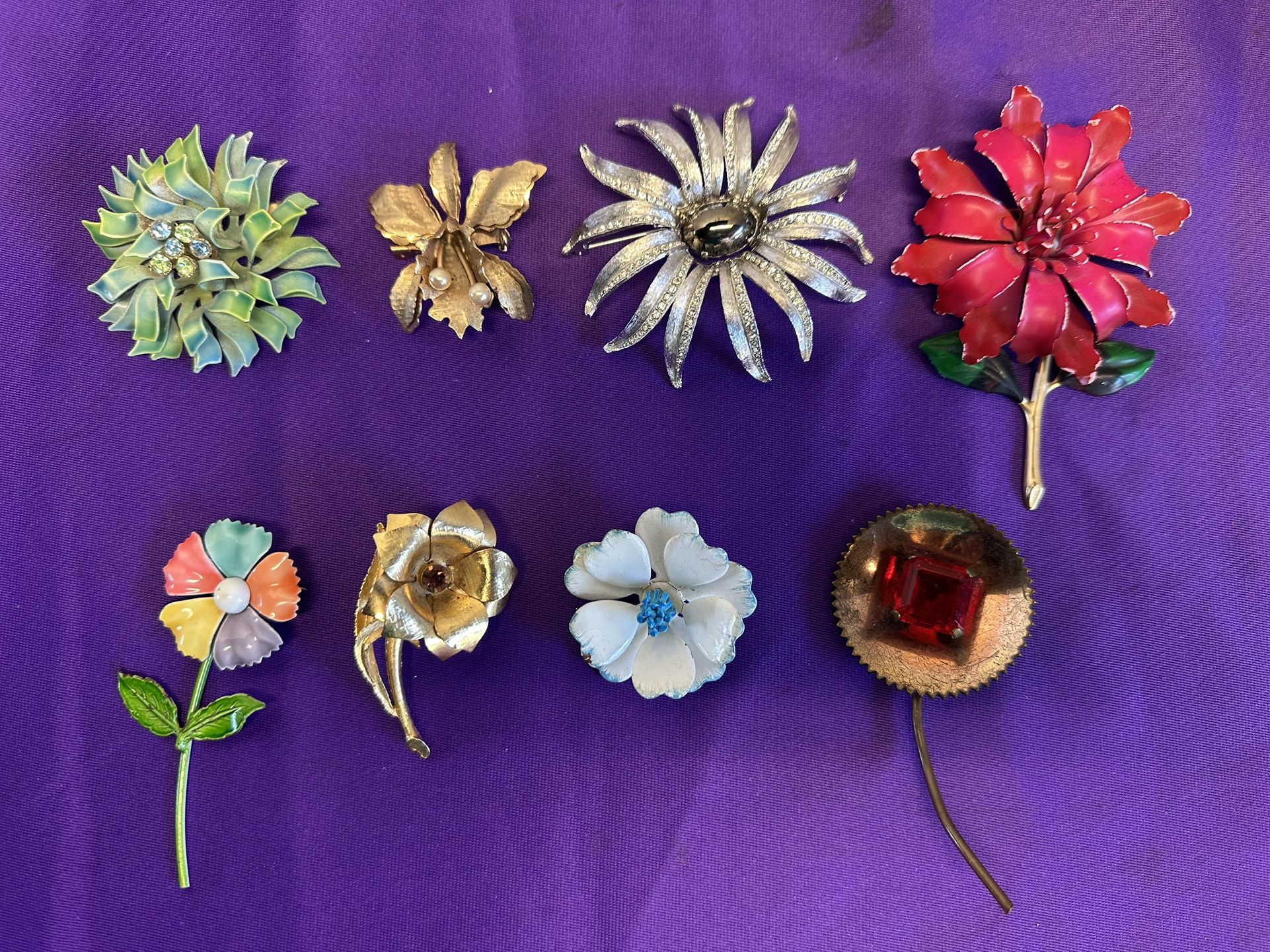 Vintage Flower Brooches