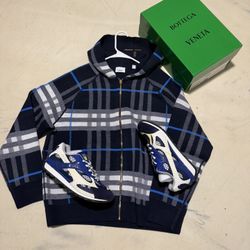 Burberry Jacket And Bottega Sneakers Set