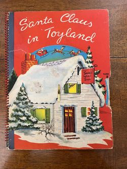 Vintage Children's Book Santa Claus in Toyland by Harry Doehla-1951