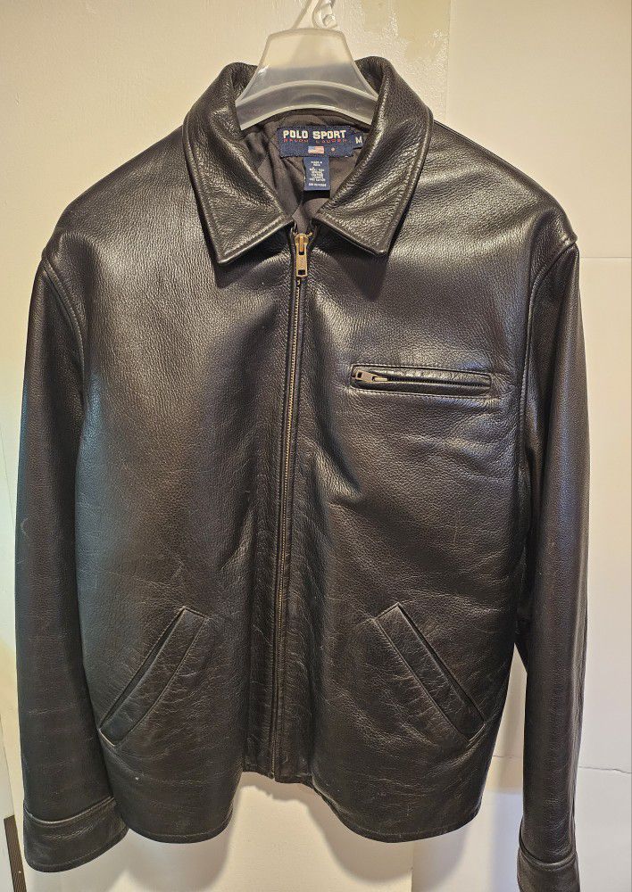 Vintage Ralph Lauren Polo Sport Men's Medium Leather Jacket