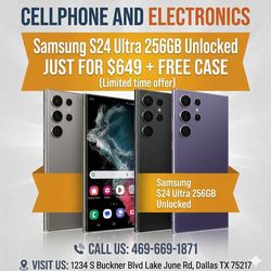 Samsung S24 Ultra 256GB Unlocked - On Cash Deal $649 + Free Case (Limited time offer 🤩)