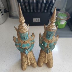 Thephanom Statues in Gilded Bronze