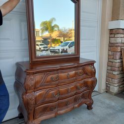 Dresser and mirror