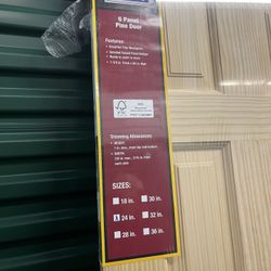 3 24 Inch Pine Wood Doors