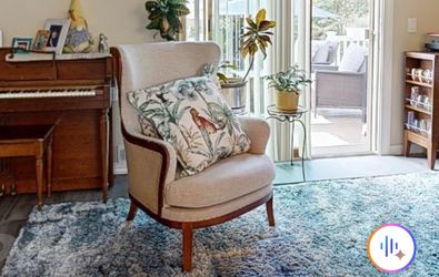 Wingback Accent Chair with Wood Legs