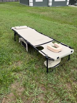 🏕️ Villey Folding Zero Gravity Lounge Chair / Camping Cot with Face Hole