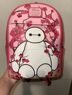 Disney Big Hero 6 Baymax Sakura Cherry Blossom Loungefly Backpack