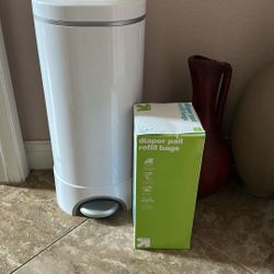 Diaper Trash Can With 4 Full Refill And One In Use