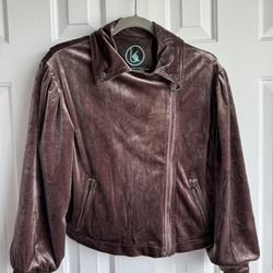 Very J Velvet Brown Jacket Small S 