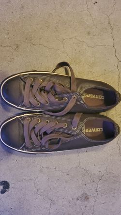 Leather brown converse mens 6.5