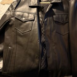 Michael Kors Leather Jacket Size XL 