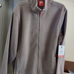 Ozark Trail Fleece Zip-Front Jacket, Brown, Men's XL, NEW