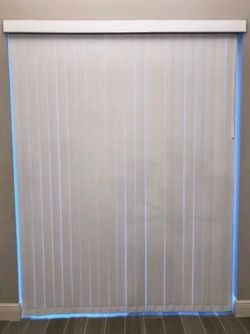White/ Off White Fabric Custom Made Vertical Blinds
