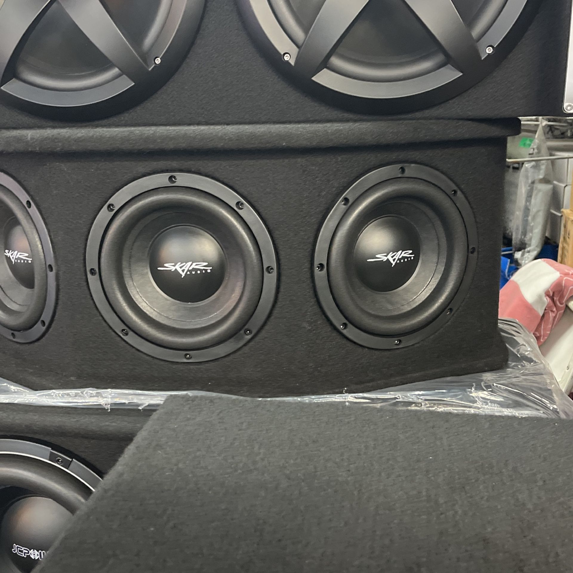 Car Audio SKAR Audio Triple 8” Subwoofer With Box
