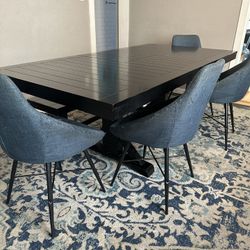 Dark wood Expanding Dining Table