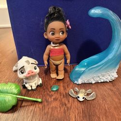 Disney toddler Moana doll with accessories