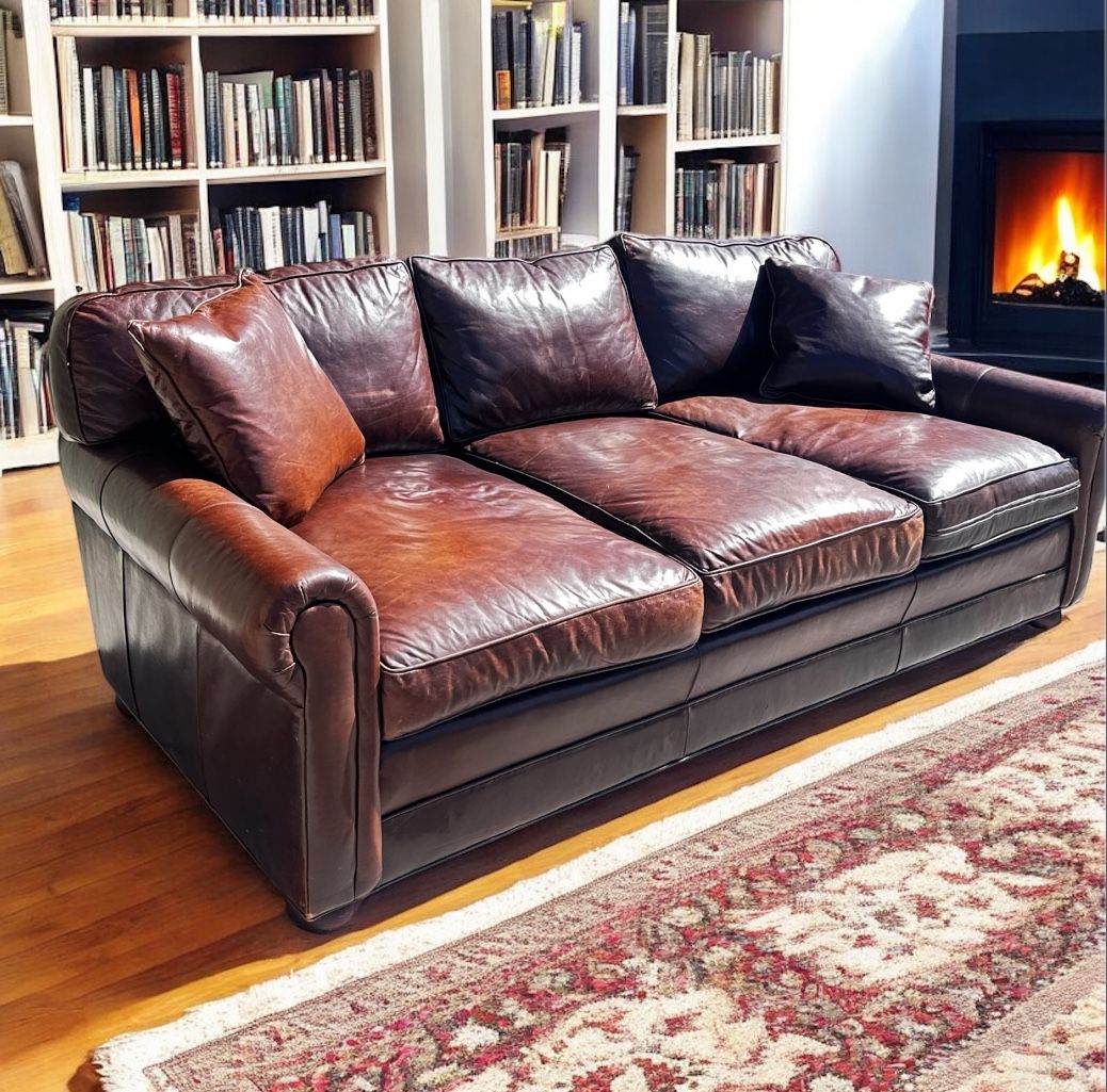 Free Delivery Restoration Hardware Leather Lancaster Couch