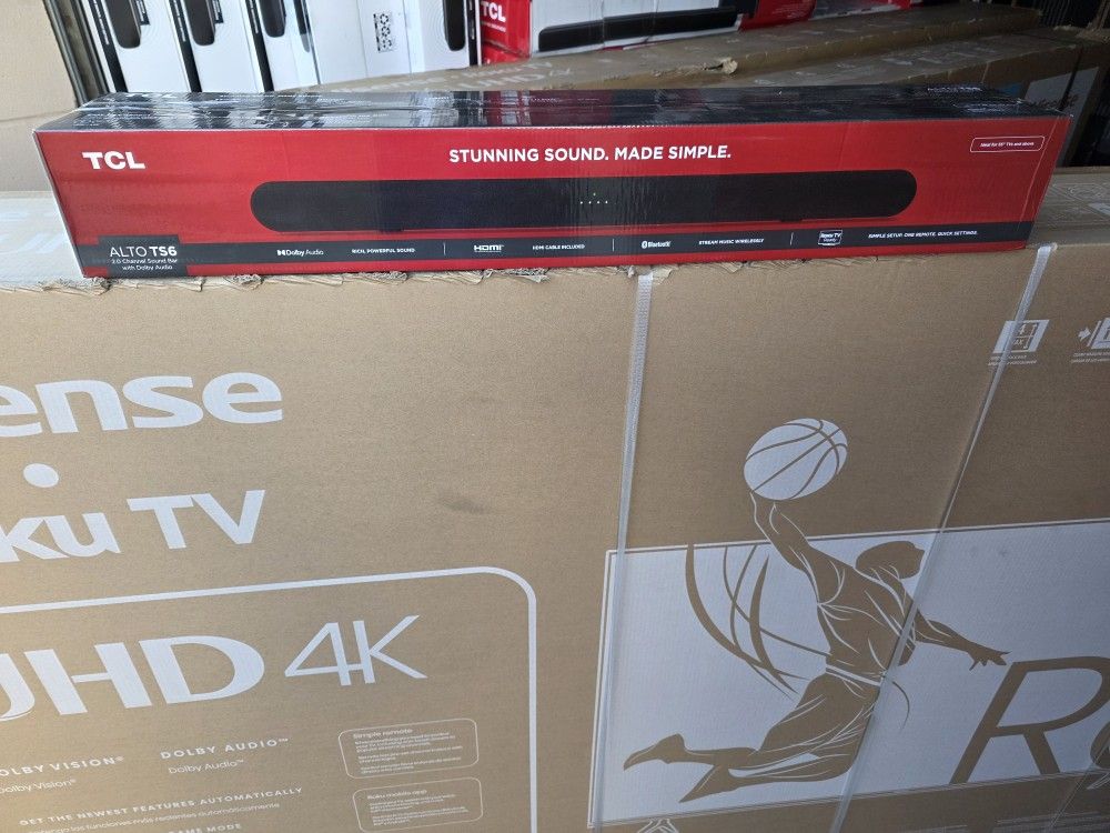 85" Hisense 4k With Free Sound Bar