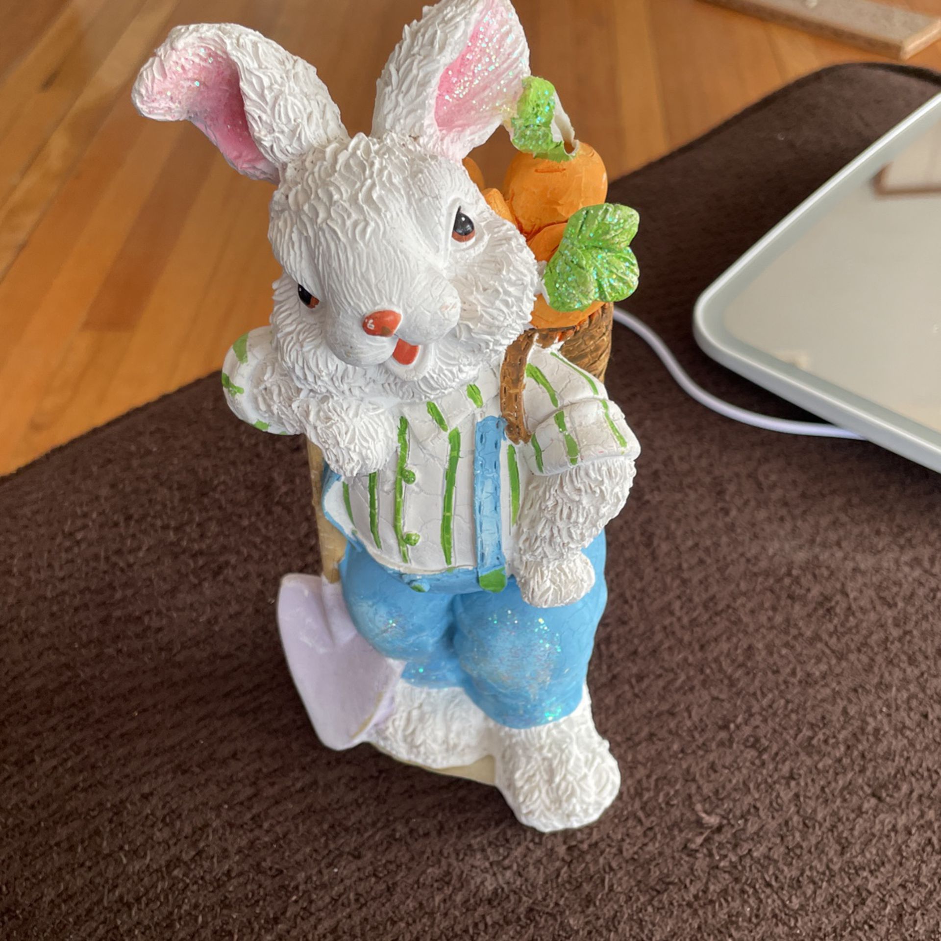 Poly Resin Easter Bunny Figurine. 