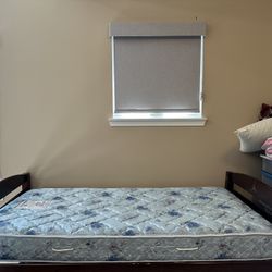 Twin Bed Frame AND Mattress (PLEASE READ DESCRIPTION)