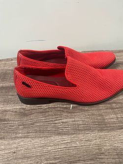 Red Mesh Men slid-on loafers EU43 US9.5