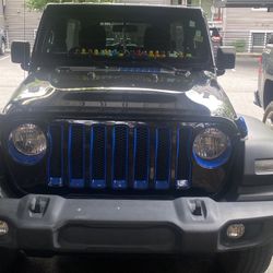 Jeep Wrangler Light Covers Blue 
