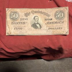 1864 Confederate $50 Bill