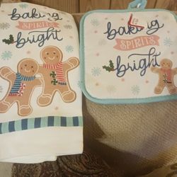 Dish Towel And Potholder 