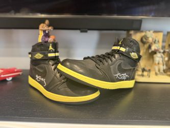 Kobe Bryant Dual-Signed Air Jordan 1 Strap Shoes
