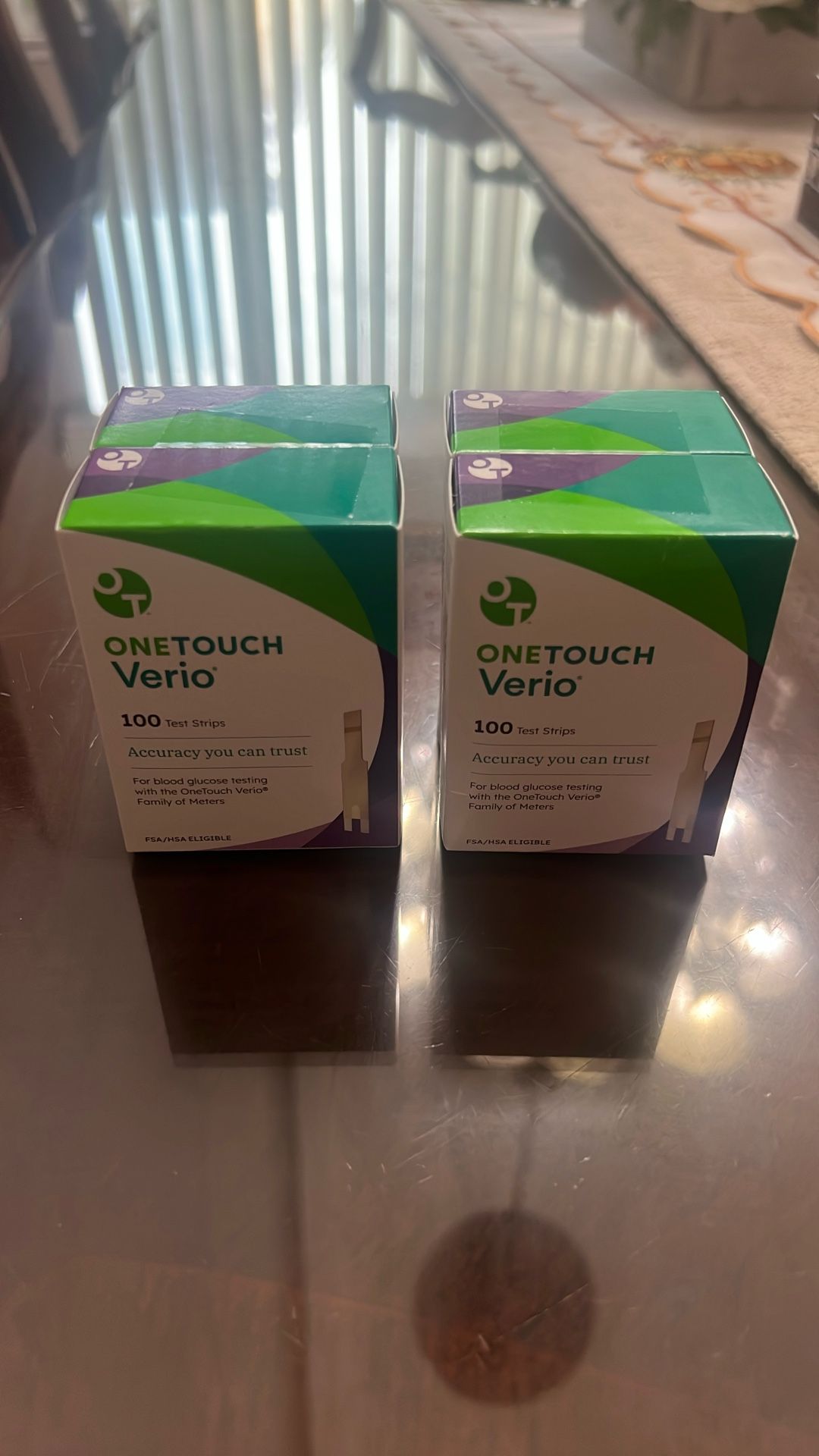 All 4 New Boxes Of One touch Verio Test strips