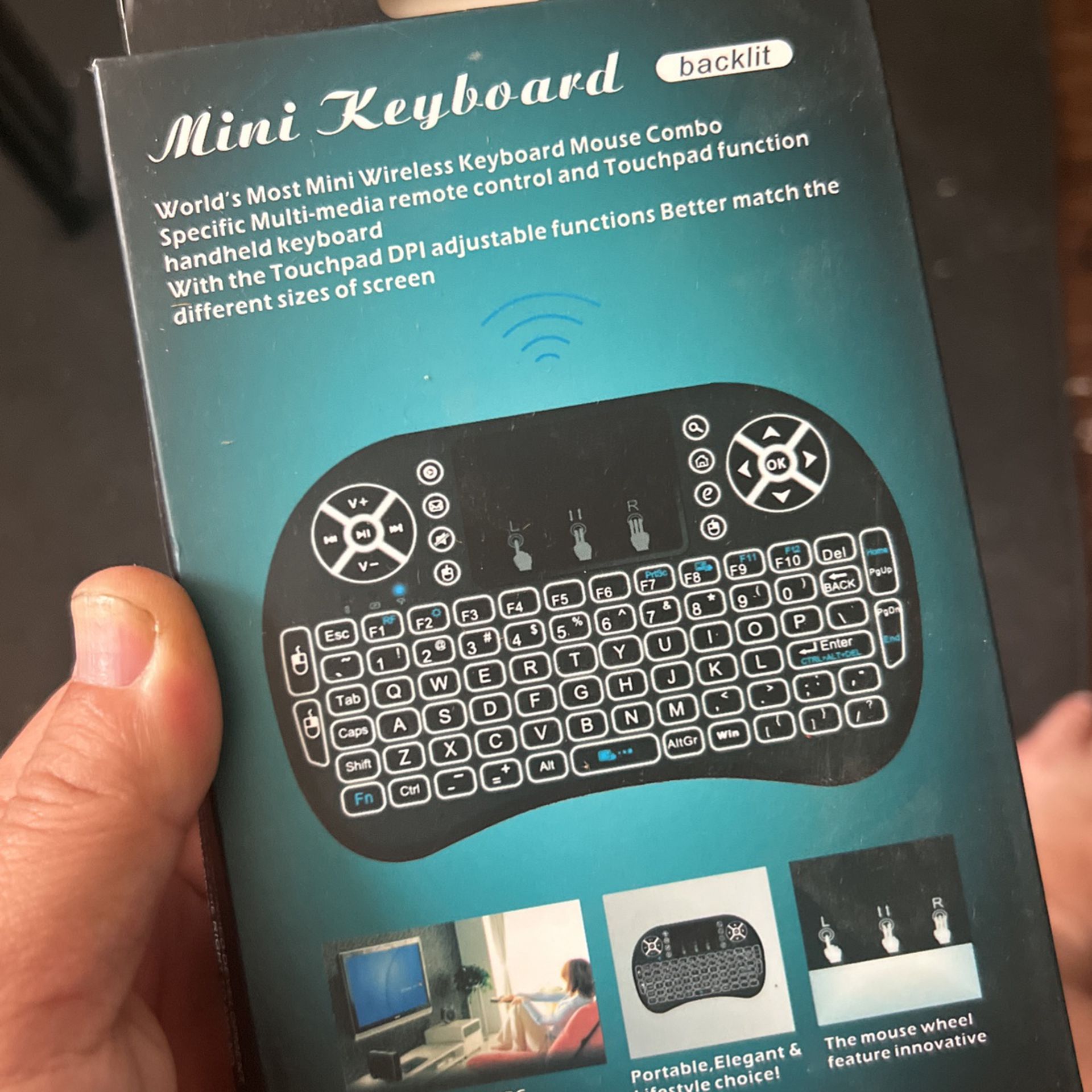 Wireless, Usb Keyboard Rechargeable With Micro Usb