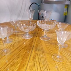 mid-century Russian Crystal, Assorted Candy Dish's And Glass Collection For 