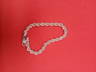 Silver Rope Chain Bracelet