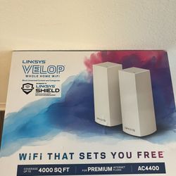 Linksys Velop Whole Home Wi-Fi AC4400 (2 Routers)