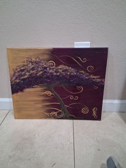 Purple tree Painting