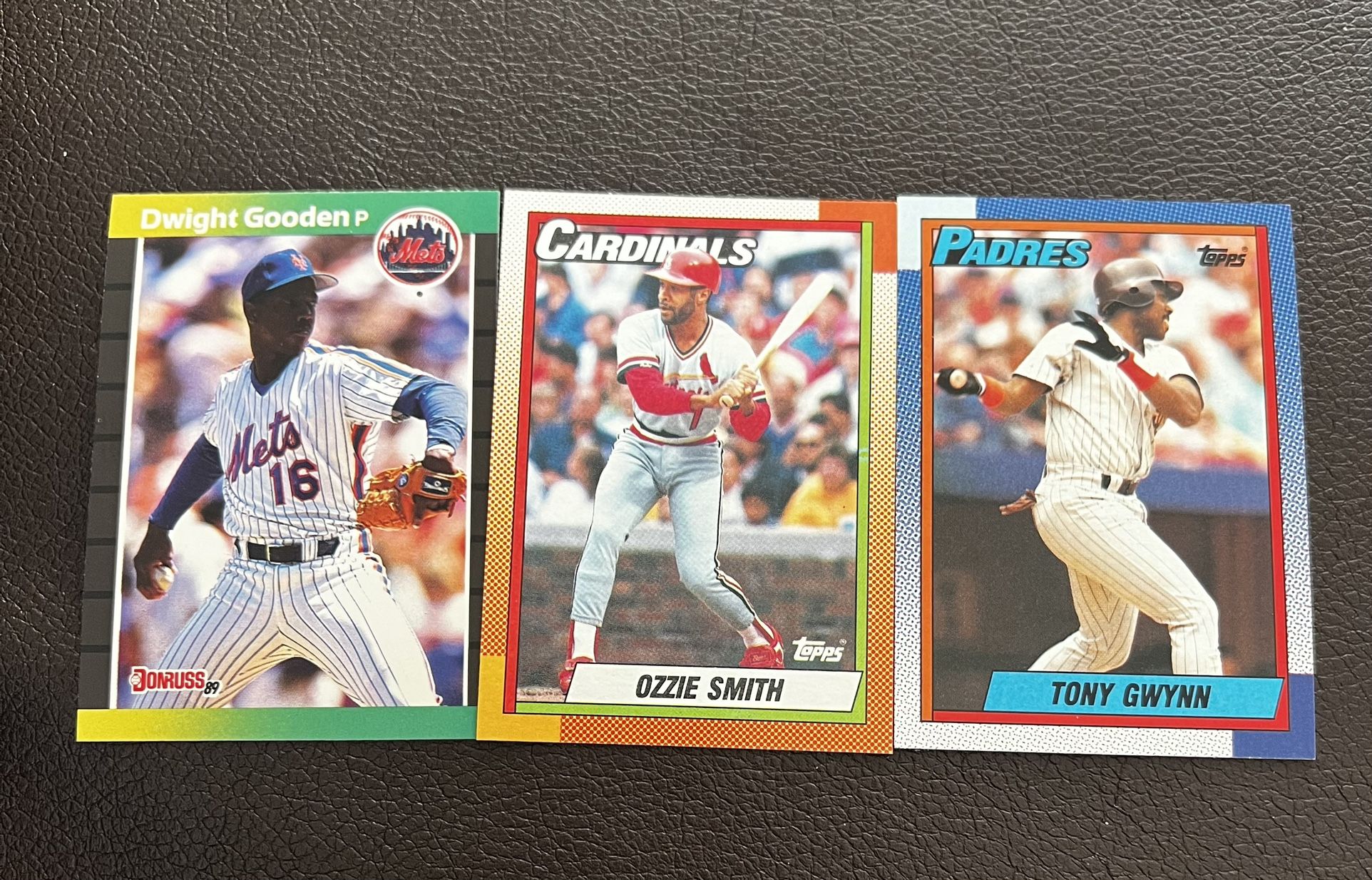 Tony Gwynn Ozzie Smith Dwight Gooden Cards