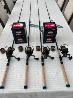 New Penn Battle 4000 (extra Spool) on Live bottom 7'6" 10-201b Rods