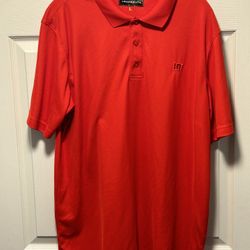 Loudmouth Polo Shirt Mens Large Red Short Sleeve Golf Pullover