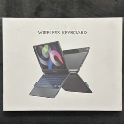 CHESONA iPad 9th Generation Case with Keyboard, 360° Rotatable, 7 Color Backlit, Slim Cover, Apple Pencil Holder, Keyboard for iPad 8th/7th Gen 10.2 