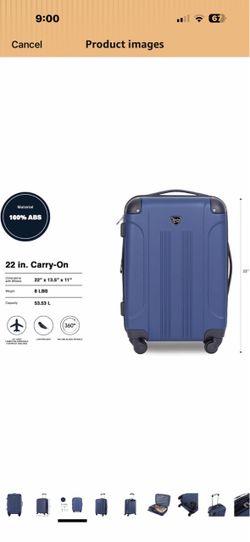22-Inch ABS Hard Shell Carry-On Luggage