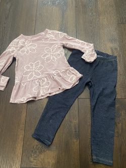 Girls Pink Shirt With Pants Size 3t By Carters #4