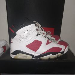 Air JORDAN 6 CARMINE MEN SIZE 9.5 