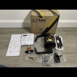  LYNN HARDWARE Classroom Commercial Door Lock Heavy-Duty Designer Handles READ!  STRIKE BOX IS BROKEN AS PICTURED