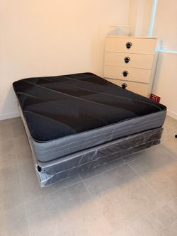 Queen mattress regular set with box spring ( 2pc brand new) NEW KING-QUEEN-FULL-TWIN SIZE SETS MATTRESS AND BOX SPRING 2-pcs