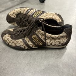 Vintage Coach Remonna Brown Signature Sneakers Women’s 
