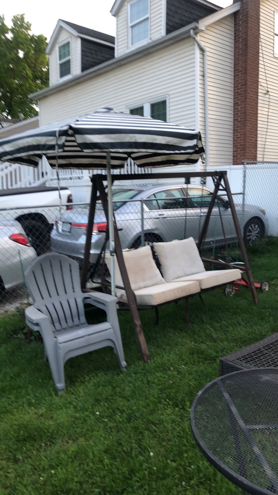 Garden Swing Chear And Umbrela 200$
