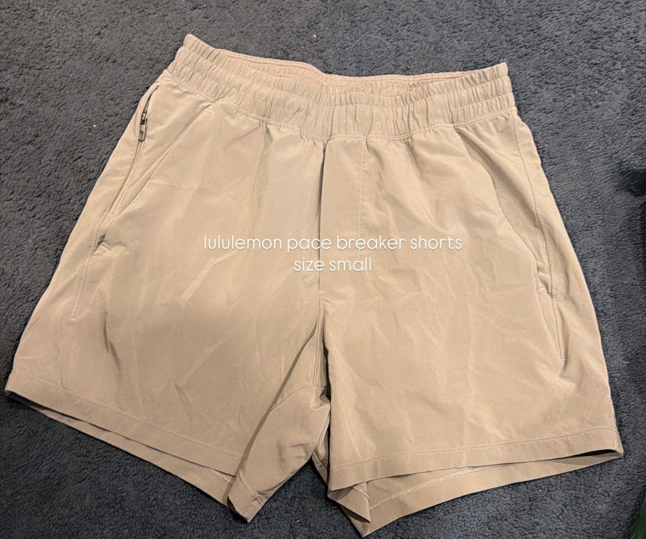 lululemon pace breaker shorts size small
