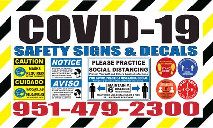COVID-19 Safety signs Floor decals Banners and more
