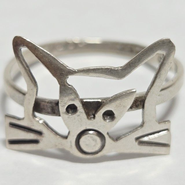 Vintage Sterling Silver 925 Mexico Modernista Womens Ring Sz 5