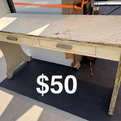  Solid Wood Sofa Table 60”x 21”x32” has 2 drawers 